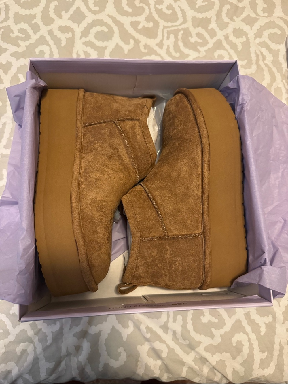 Madden Girl Chestnut Brown Suede Platform Ankle Boots